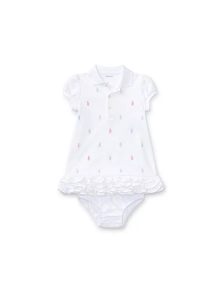 POLO RALPH LAUREN | Set neonata 2 pezzi vestito con mutandina | Bianco