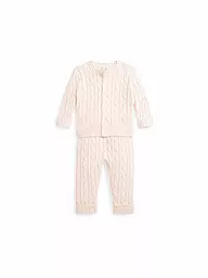 POLO RALPH LAUREN | Set neonato 2 pezzi cardigan e pantaloni | Rosa