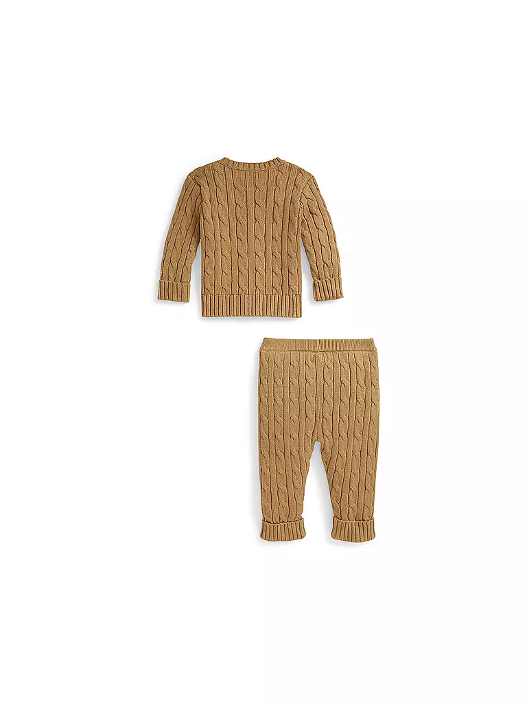 POLO RALPH LAUREN | Set neonato 2 pezzi cardigan e pantaloni | 