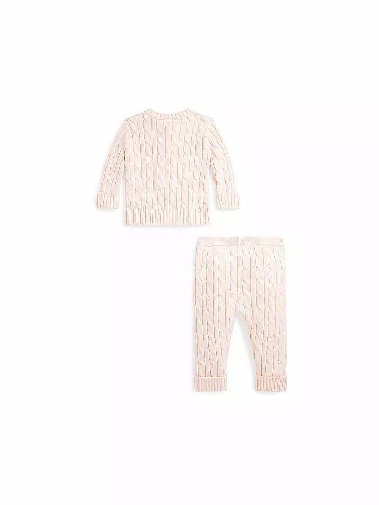 POLO RALPH LAUREN | Set neonato 2 pezzi cardigan e pantaloni | 