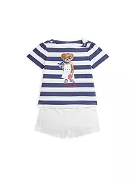 POLO RALPH LAUREN | Set neonato 2 pezzi T-shirt e shorts | Blu scuro