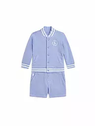 POLO RALPH LAUREN | Set neonato 3 pezzi T-shirt, giacca e shorts | Blu