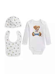 POLO RALPH LAUREN | Set neonato 3 pezzi | Bianco