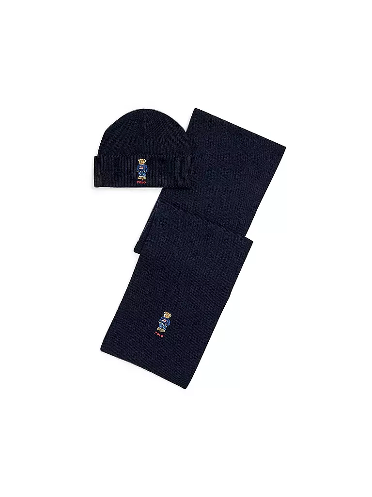 POLO RALPH LAUREN | Set regalo berretto e sciarpa | Blu scuro