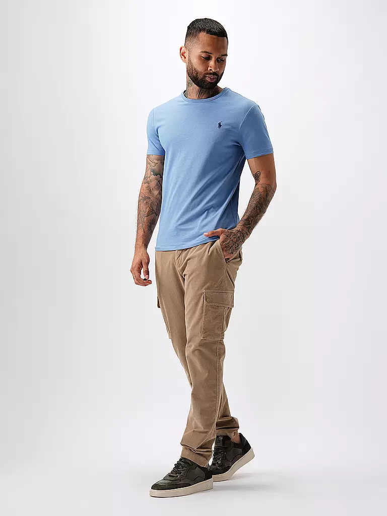 POLO RALPH LAUREN | T Shirt Custom Slim Fit | Blu chiaro