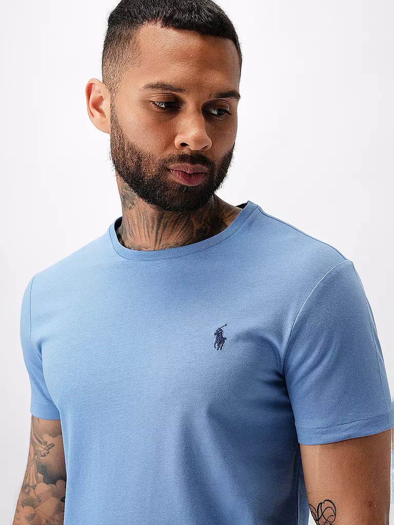 POLO RALPH LAUREN | T Shirt Custom Slim Fit | Blu chiaro