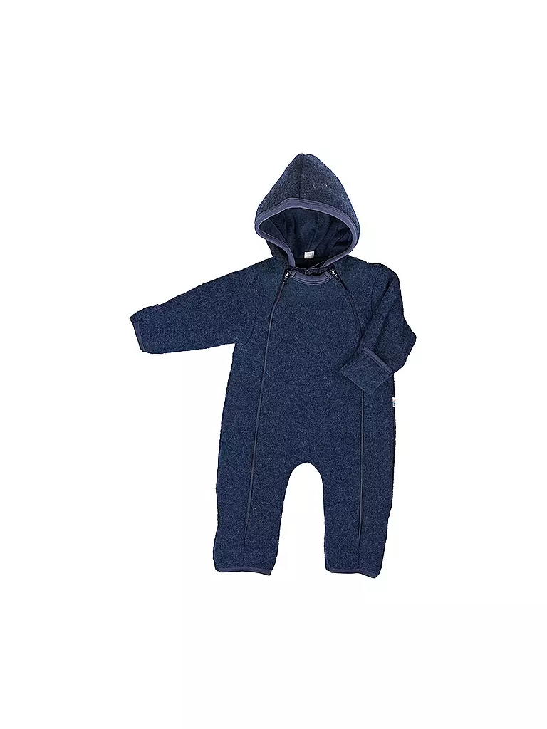 POPOLINI | Baby Wollfleece Overall | Blu scuro
