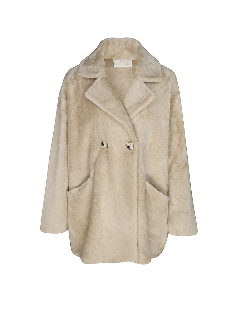 Giacca in pelliccia sintetica HEDA beige L