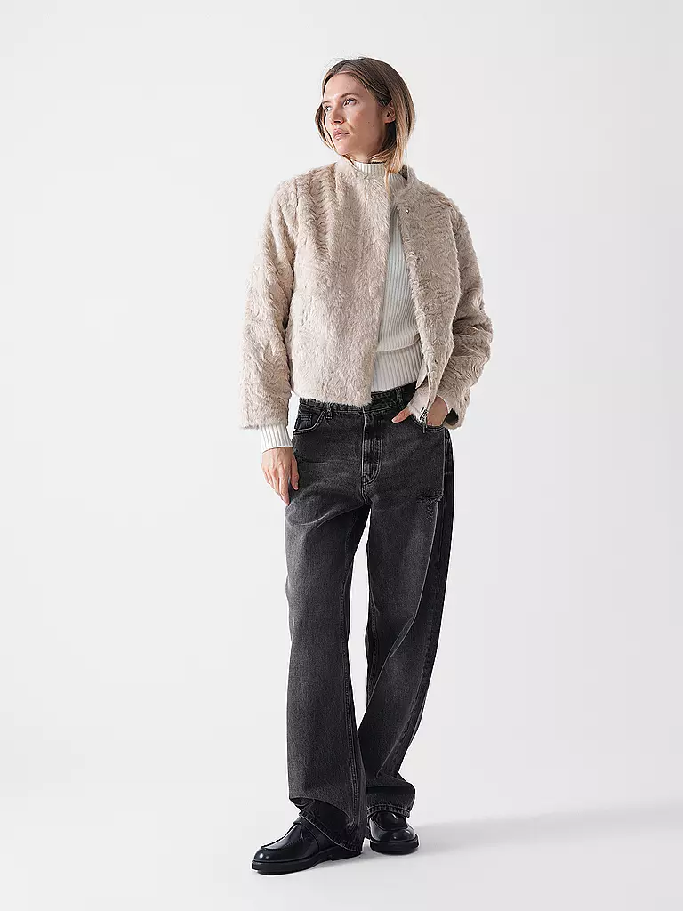 PRIDE TO BE | Giacca in pelliccia sintetica DANJA | Beige