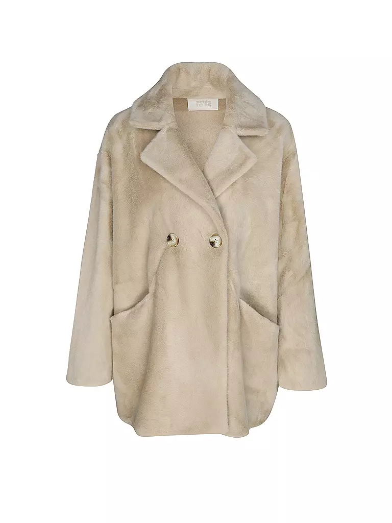 PRIDE TO BE | Giacca in pelliccia sintetica HEDA | Beige
