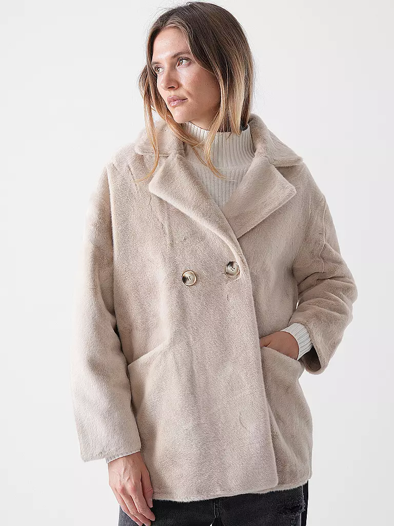 PRIDE TO BE | Giacca in pelliccia sintetica HEDA | Beige