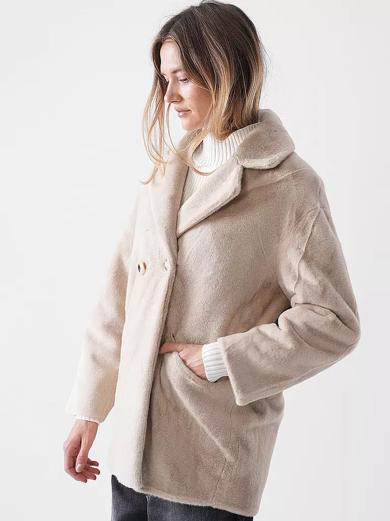 PRIDE TO BE | Giacca in pelliccia sintetica HEDA | Beige