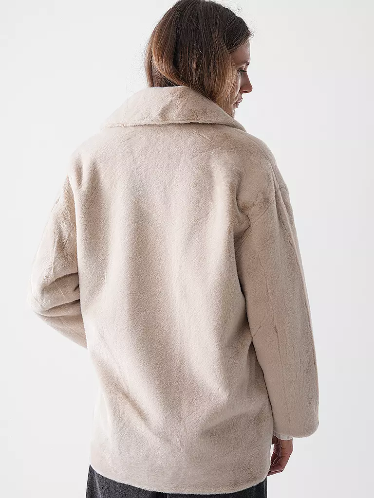 PRIDE TO BE | Giacca in pelliccia sintetica HEDA | Beige