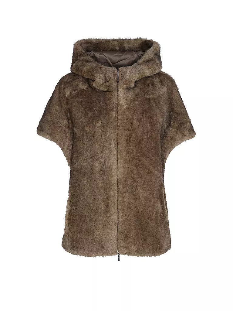 PRIDE TO BE | Giacca in pelliccia sintetica HOLA | Marrone