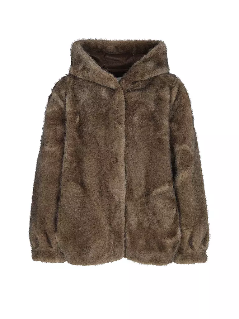 PRIDE TO BE | Giacca in pelliccia sintetica HOVY | Marrone