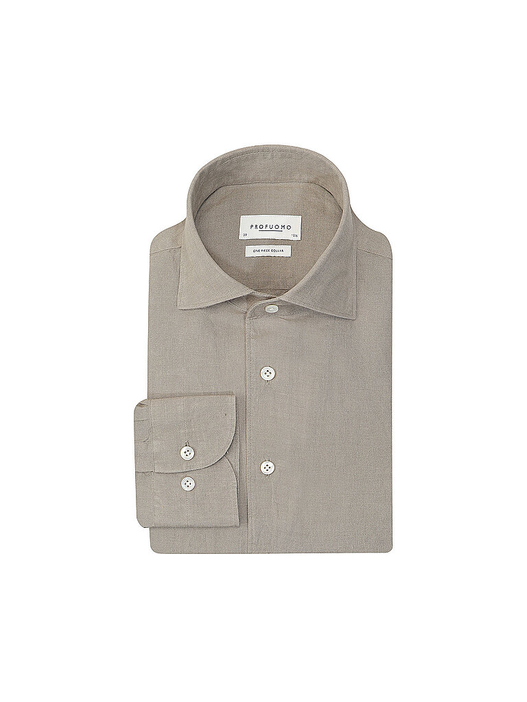 Profuomo Camicia di lino oliva 44