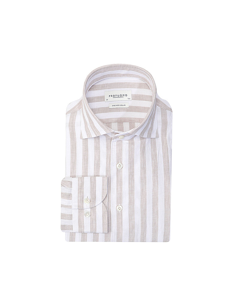 Profuomo Camicia di lino beige 40