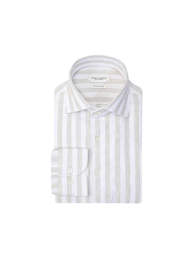 Profuomo Camicia di lino verde 43