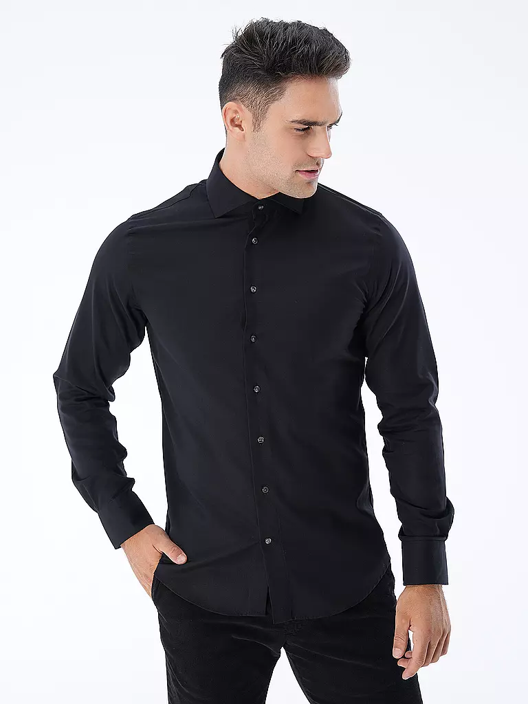 PROFUOMO | Camicia Slim Fit | Nero