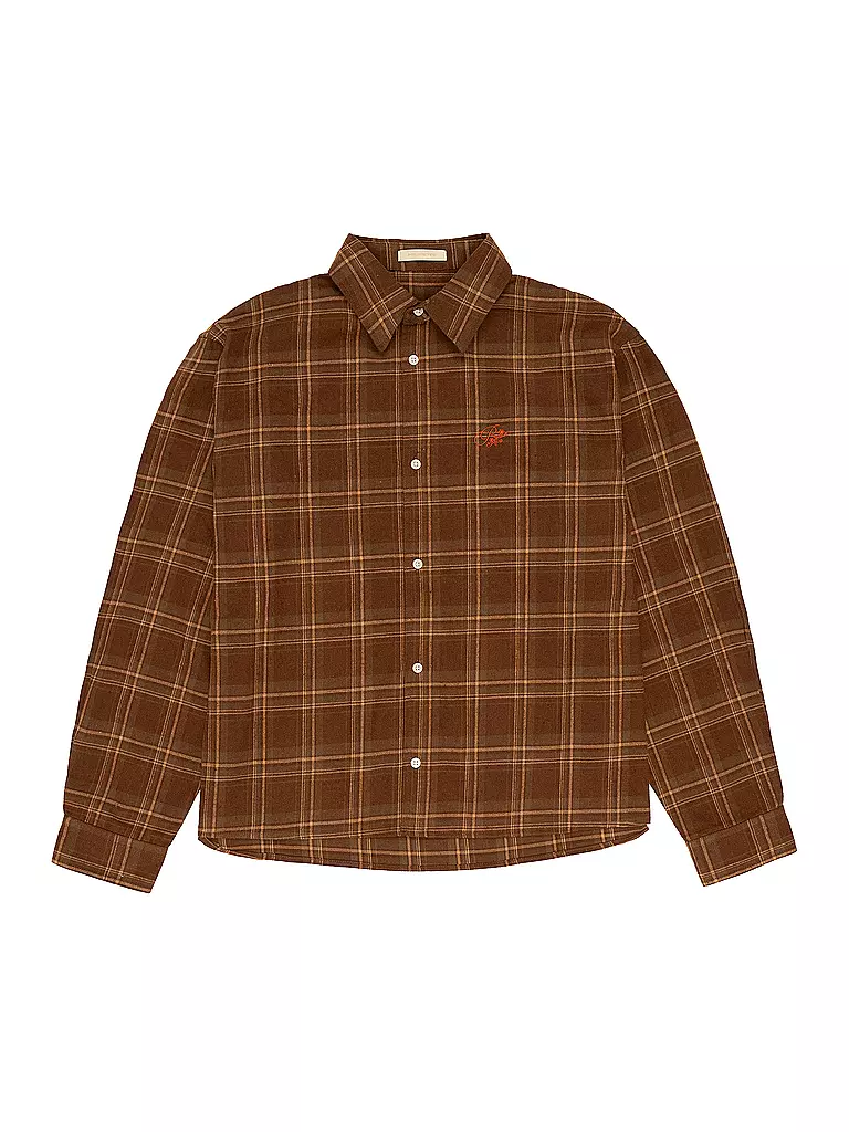 PROHIBITED | Camicia di flanella regular fit TIMBERER | Marrone