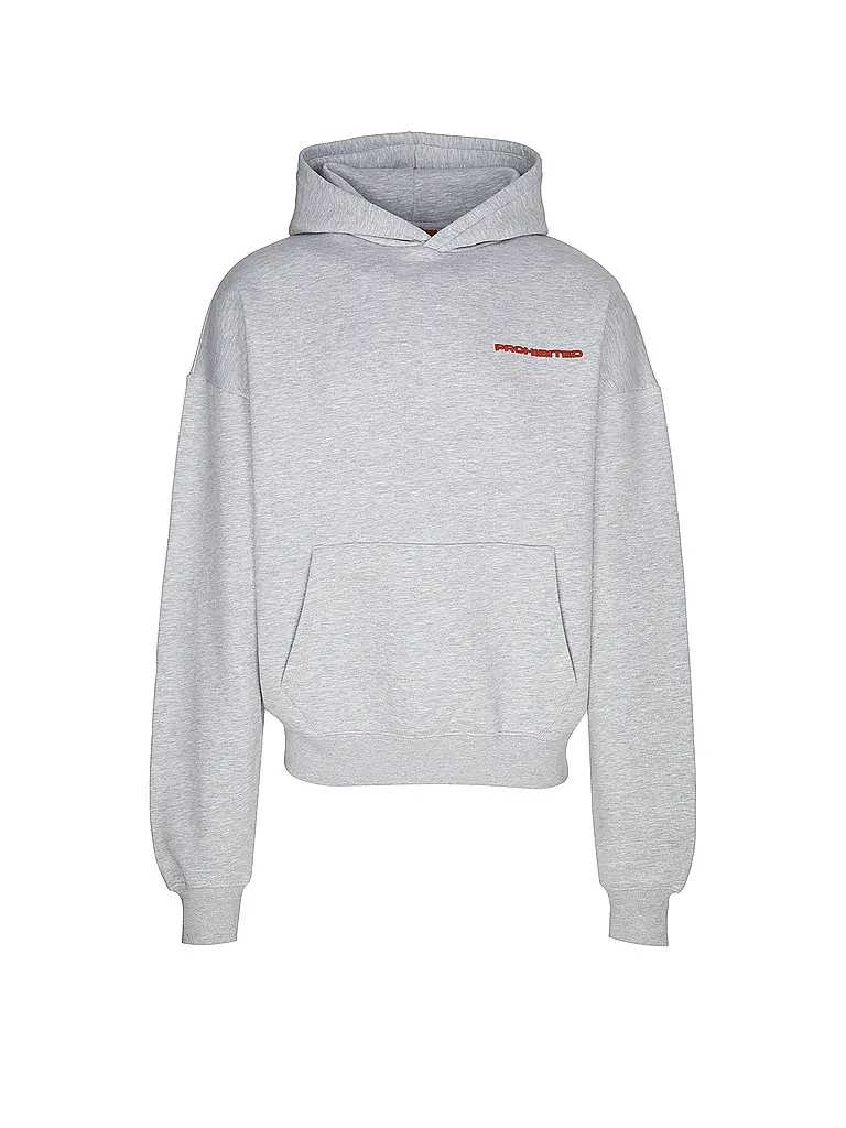 PROHIBITED | Felpa con cappuccio - Hoodie | Grigio chiaro