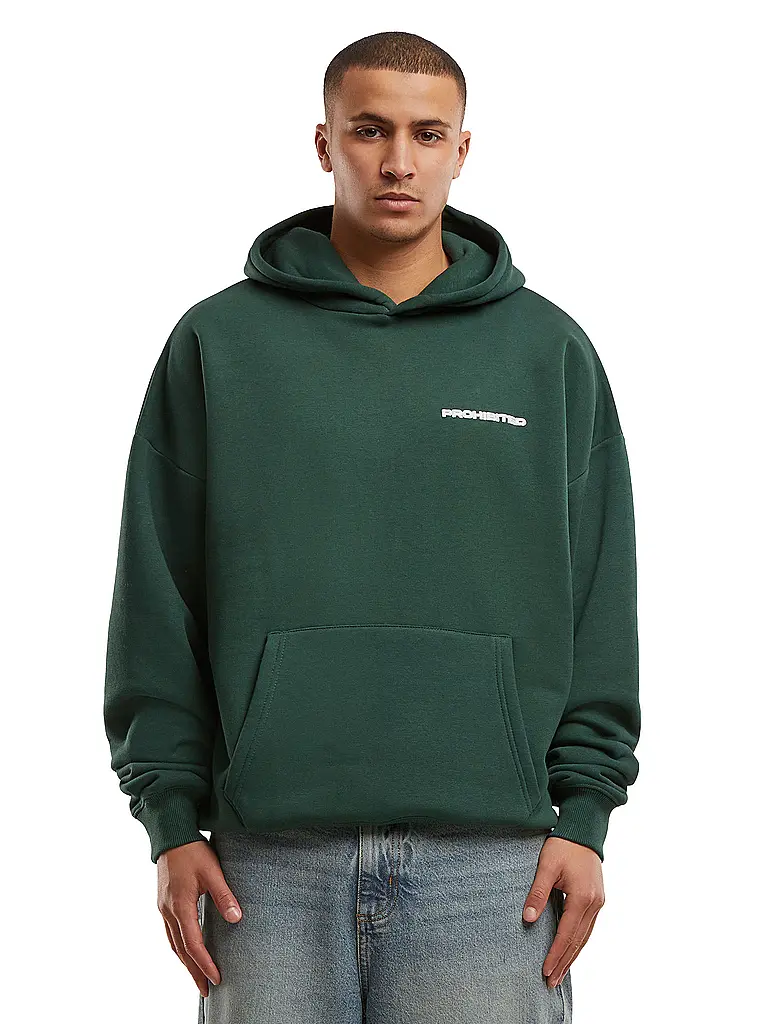PROHIBITED | Felpa con cappuccio - Hoodie | Verde scuro