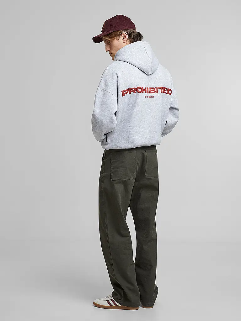 PROHIBITED | Felpa con cappuccio - Hoodie | Grigio chiaro