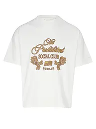 PROHIBITED | T-Shirt CLOUBHOUSE HOUSE
Marke: PROHIBITED
Farbe: weiss
Kategorien: Moda, Uomo

Lunghezza manica: Manica corta
Scollo: Girocollo
Materiale: Jersey, Cotone
Motivo: Tinta unita
Vestibilità (capispalla): Oversize, Corto
Dettagli: Logo | Bianco