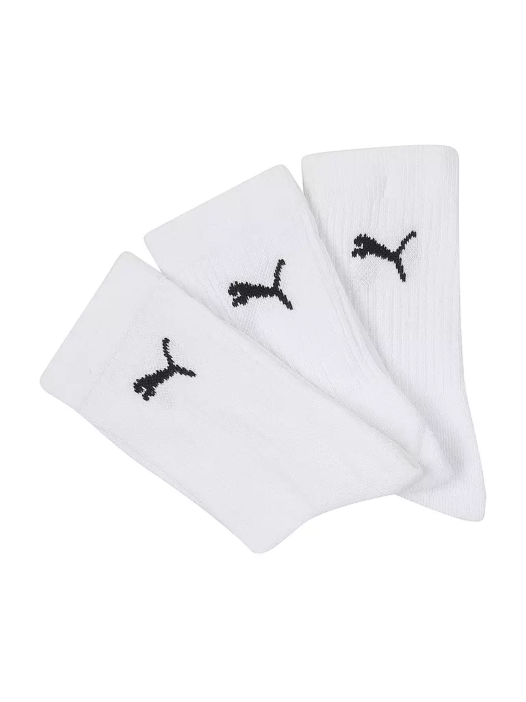 PUMA | Calzini sportivi da bambino, confezione da 3, bianchi | Bianco