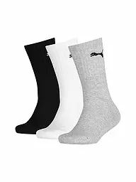 PUMA | Calzini sportivi da bambino, confezione da 3, grigio, bianco, nero | Grigio