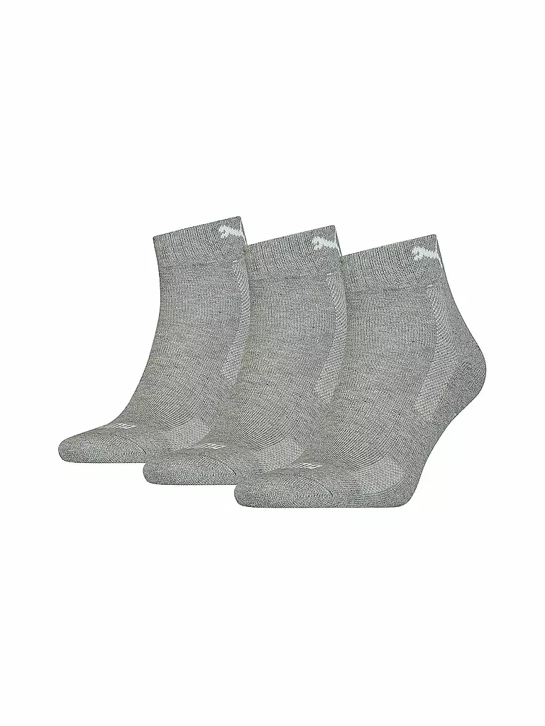 PUMA | Quarter Socks 3-er Pkg. grey melange | Grigio