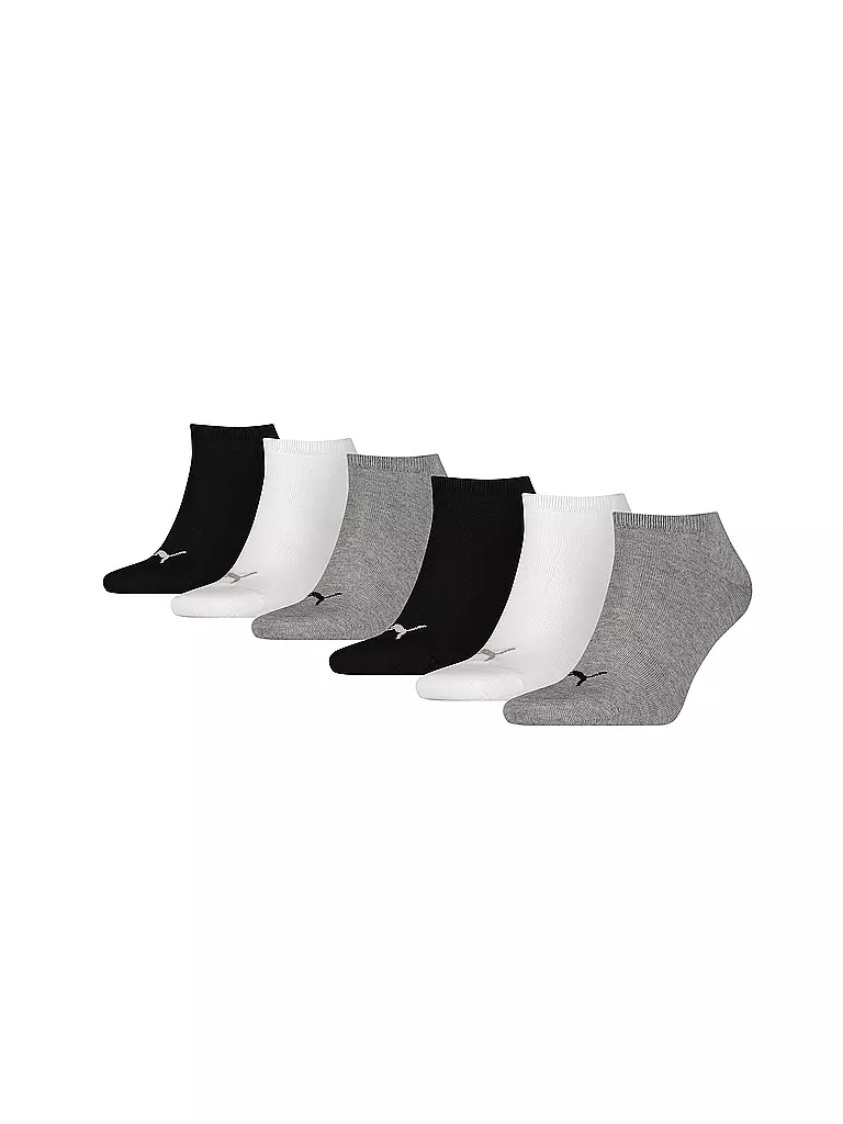 PUMA | Sneaker Socken 6er Pkg. black grey | Nero