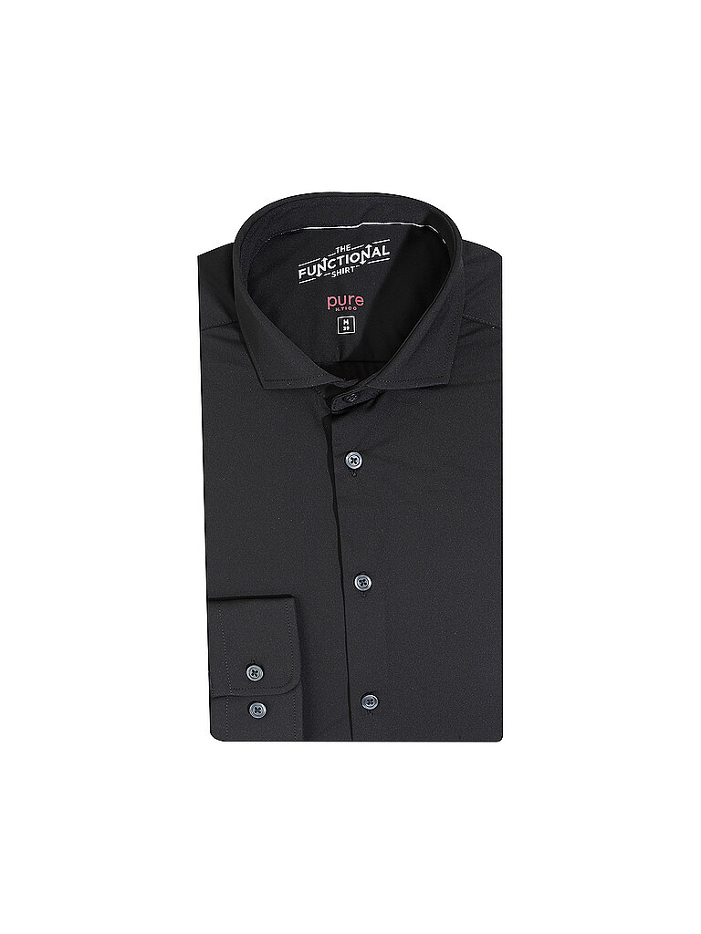 Camicia in jersey slim fit nero 42