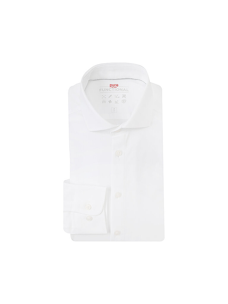 Camicia in jersey slim fit bianco 41