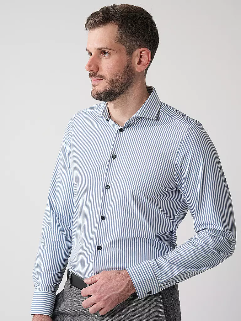 PURE | Business Hemd Slim Fit | Blu
