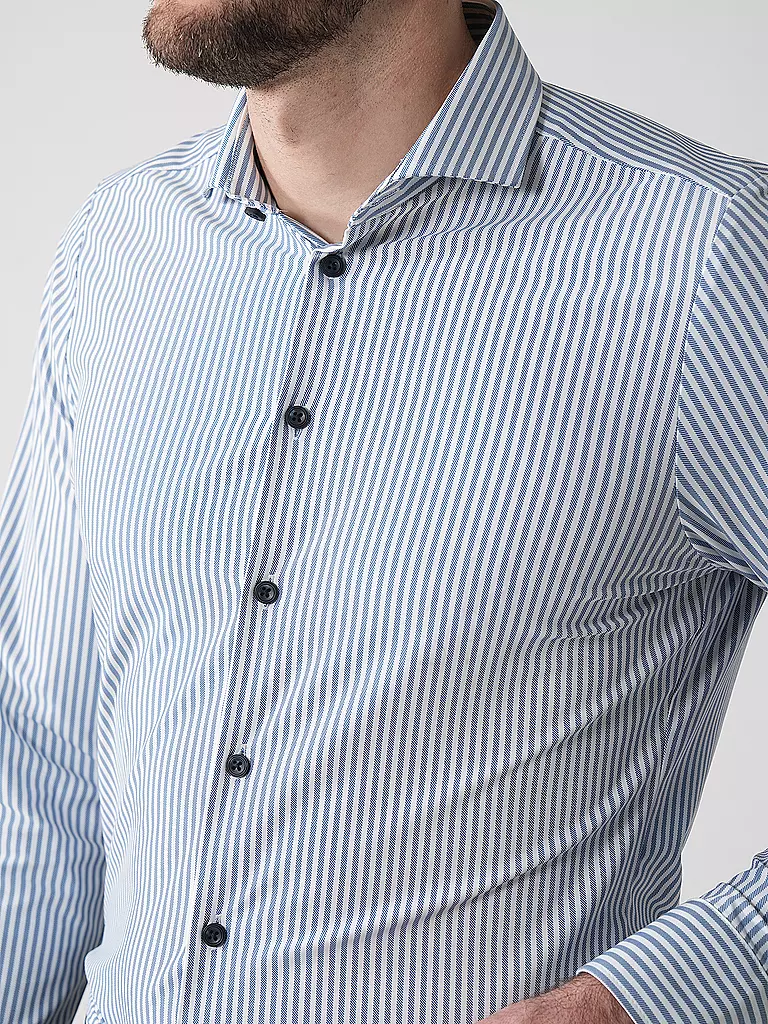 PURE | Business Hemd Slim Fit | Blu