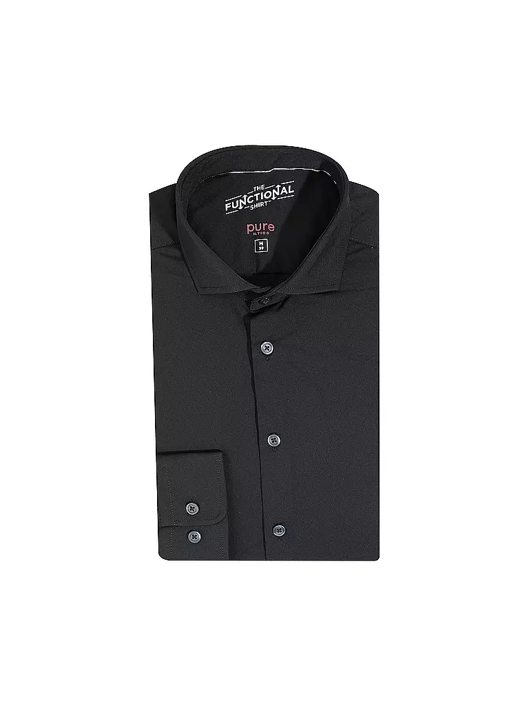 PURE | Camicia in jersey slim fit | Nero
