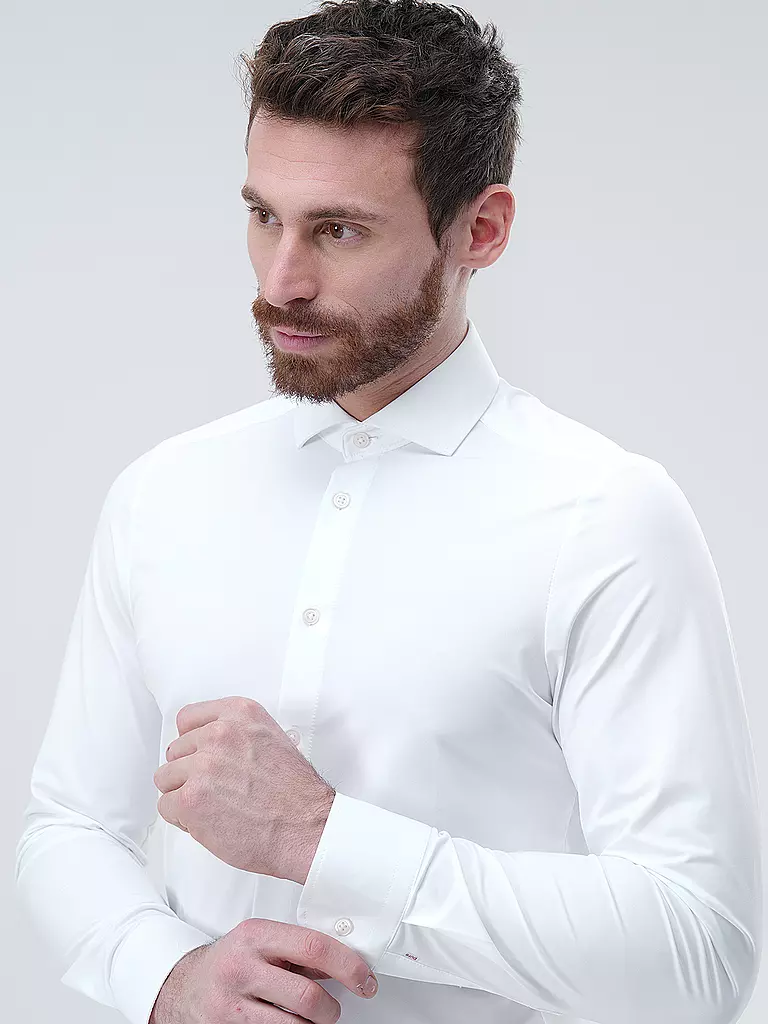 PURE | Camicia in jersey slim fit | Bianco
