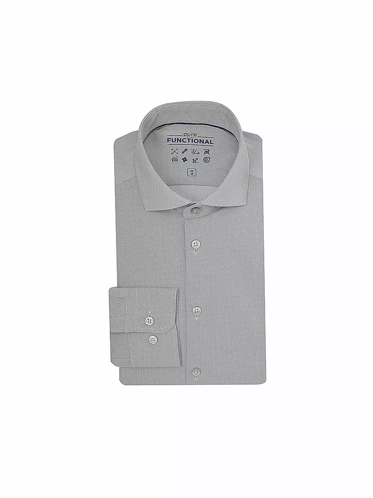 PURE | Jerseyhemd Slim Fit  | Grigio