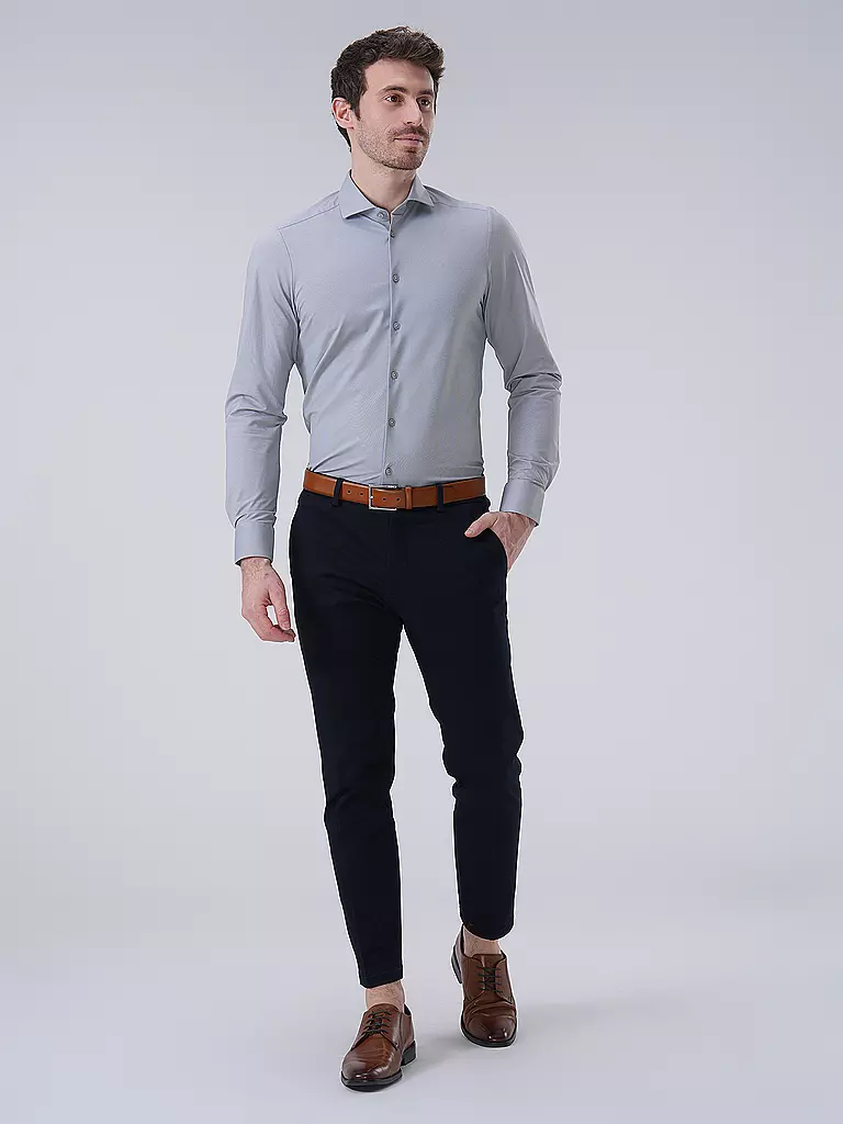 PURE | Jerseyhemd Slim Fit  | Grigio