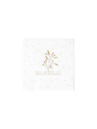 RAEDER | Tovaglioli da cocktail 25x25cm LA VITA È Bianco