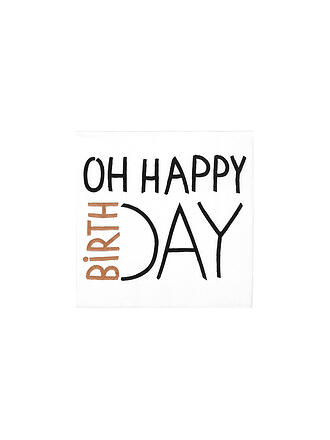 RAEDER | Tovaglioli per il pranzo 33x33 cm OH HAPPY BIRTHDAY