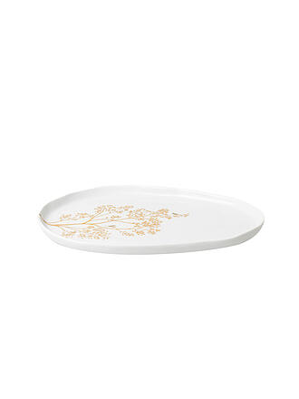 RAEDER | Ciotola RAMO DORATO 28,5x20cm Bianco
