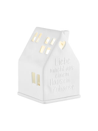 RAEDER | Lichthaus LIEBE MACHT 7x7x10,5cm Bianco