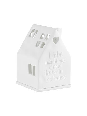 RAEDER | Lichthaus LIEBE MACHT 7x7x10,5cm Bianco
