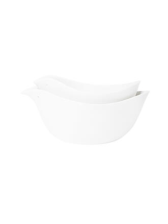 RAEDER | Set di 2 ciotole 21x12x7cm SCHALENTIERE Bianco