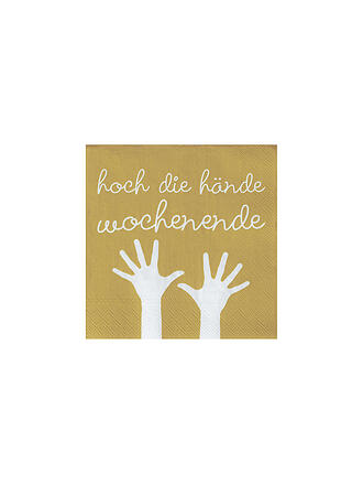 RAEDER | Tovaglioli da cocktail 25x25cm Mani in alto, è weekend