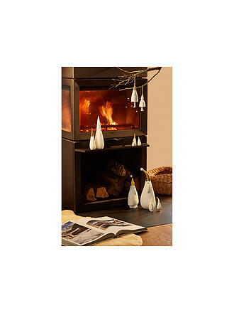 RAEDER | Set di 3 statuette di Babbo Natale bianche