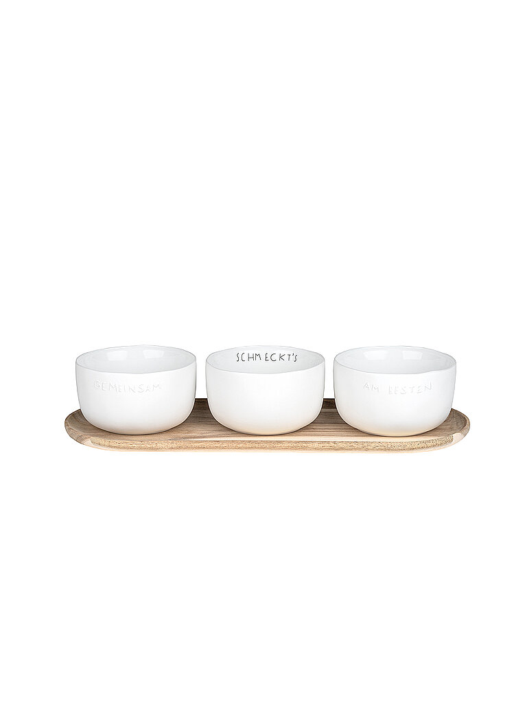 DINING Set di ciotole per la colazione Insieme è più buono bianco