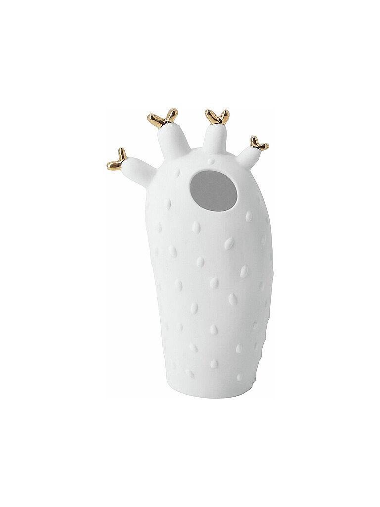Vaso 8,4X6X15cm Cactus corallo bianco